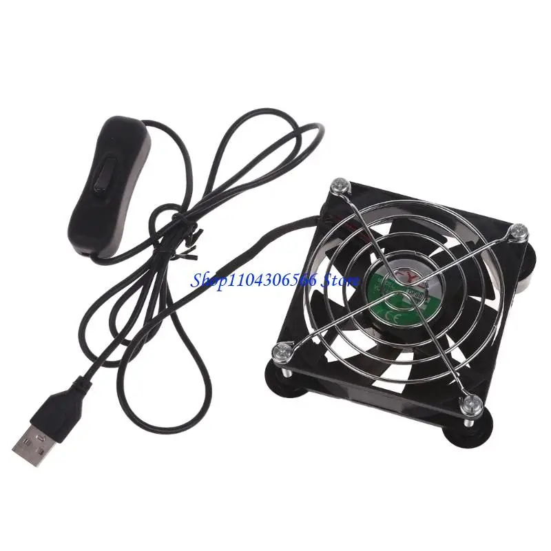 02DD Chassis Cooling Fan Router Set-top Box USB Computer Case Cooler with Switch for Household Computer Safety Part