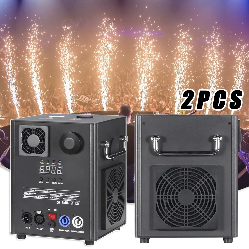 

2PCS/LOT 600W Cold Spark Machine DMX Fireworks Fountain Spark Stage Effect For Wedding Party Sparkler Special Equipment