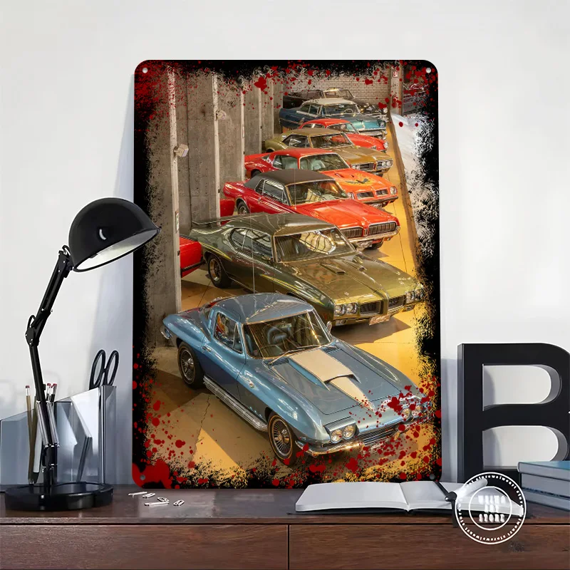Classic S in a Row Car Metal Poster Custom Wall Art Retro Vintage Tinplate Signs for Fans Modern Home Decoration Luxury House