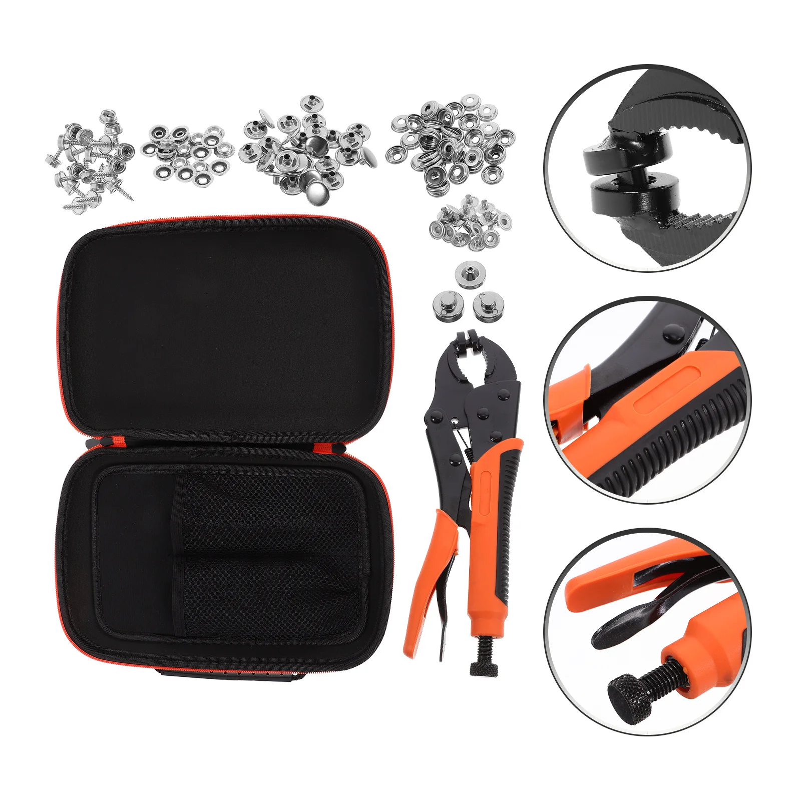 

Snap Fastener Tool Kit Heavy Duty Snaps Thick Fabric Canvas Snap Button Repair DIY Making Portable Durable Button Snaps