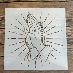 Molde de impresión a mano de Buda DIY de 20x20 cm para pintar plantillas, álbum de fotos estampado, tarjeta de papel en relieve sobre madera, tela, pared