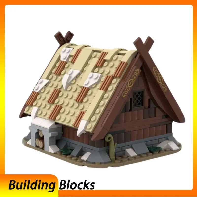 

Spot MOC-182226 428 шт., хижина викингов, сделай сам, сборка мелких частиц, строительные блоки, образовательная игрушка, модель, подарочный набор, украшения