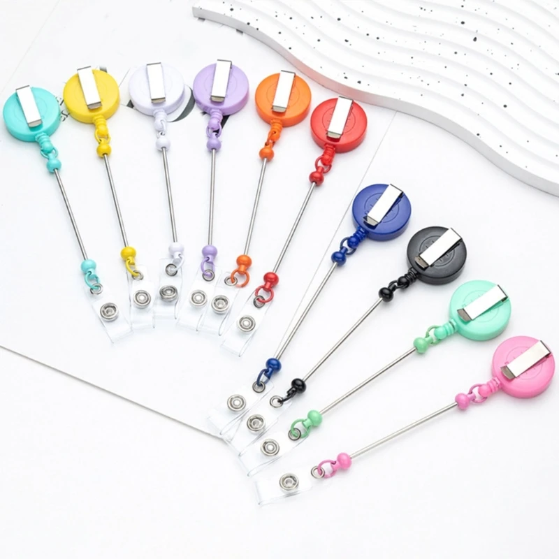 2024 New Retractable Badge Holder with Belt Clip, Retractable Badge Holder Badge Reel Retractable Card Holder for Nurse Docto