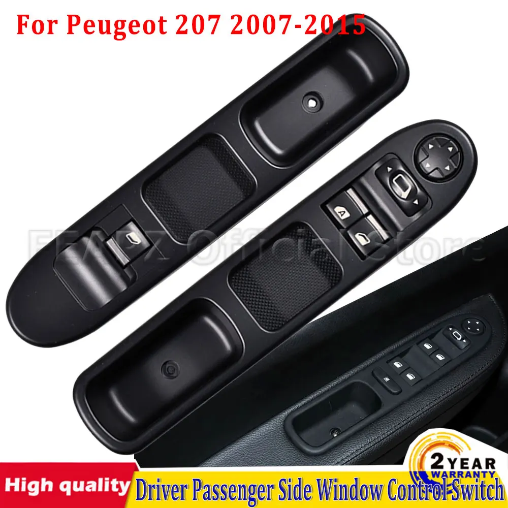 

2Pcs Driver Side Passenger Side Electric Power Window Control Switch for Peugeot 207 2007-2015 66554QC+6554QK 6490HQ