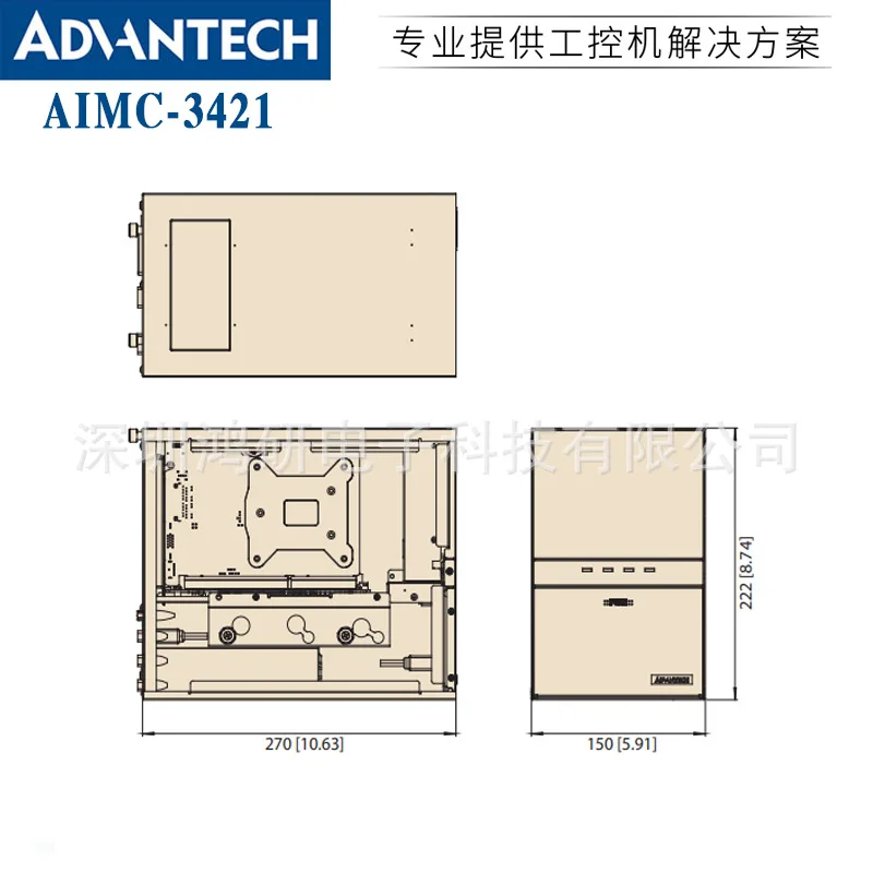 AIMC-3421-00A1E Advantech Industrial Computer Intelligent Microcomputer 2PCIE/2PCI Expansion Slot