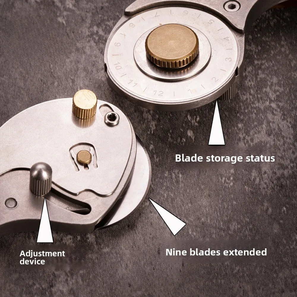 Leather Cutting Tools,Long Straight Sharp Handmade Knife & Roller Cutter,Durable Leathercraft Accessories NATTOOLS