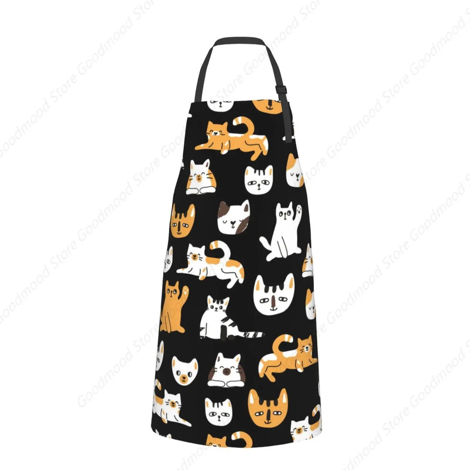 

Cat Apron Cute Cartoon Cat Cooking Apron for Women Men Chef Funny Aprons for Kitchen Baking Painting Gardening