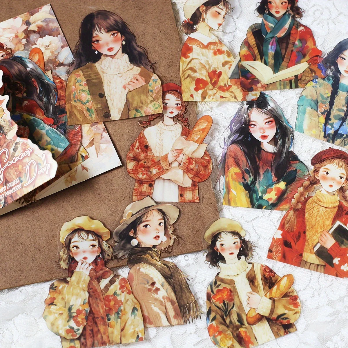 

Journamm 20pcs PET Collage Stickers Junk Journal Supplies Transparent Creative DIY Decor Scrapbook Junk Journal Diary Stickers