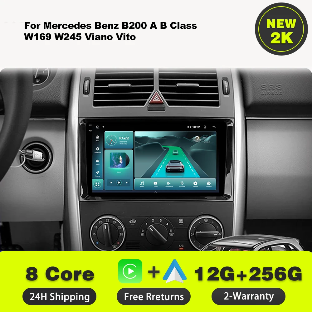 

Android Car Radio For Mercedes Benz B200 A B Class W169 W245 Viano Vito W639 Sprinter W906 Stereo Multimedia Video Player