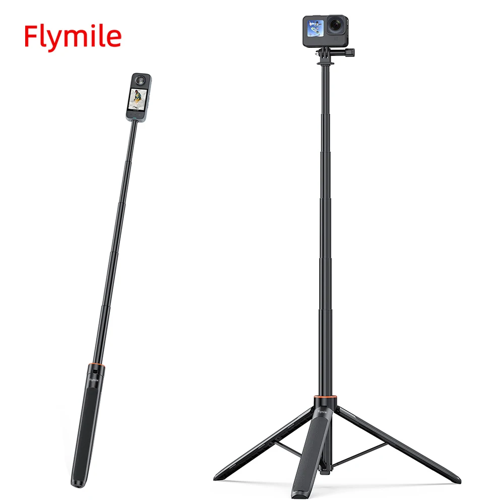 

1.38M Selfie Stick Tripod for Insta360 X5/Pocket 3/Action 5 Pro Camera Accessories Adjustable Extension Rod Live Video Bracket