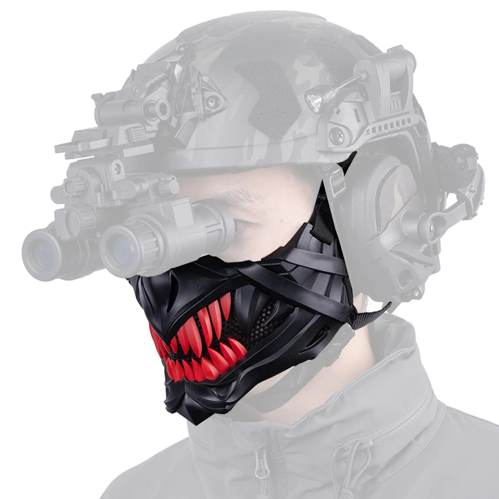 Bat Style Tactical Airsoft Mask Paintball Steel Mesh Protective Half Masks Militar Shooting CS Wargame Halloween Cosplay Props