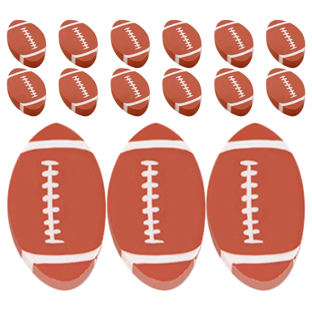 

100pcs Rugby Shaped Eraser Tpr Material Cute Cartoon Design Pencil Erasing Art Students Stationery Gift For Kids Writing