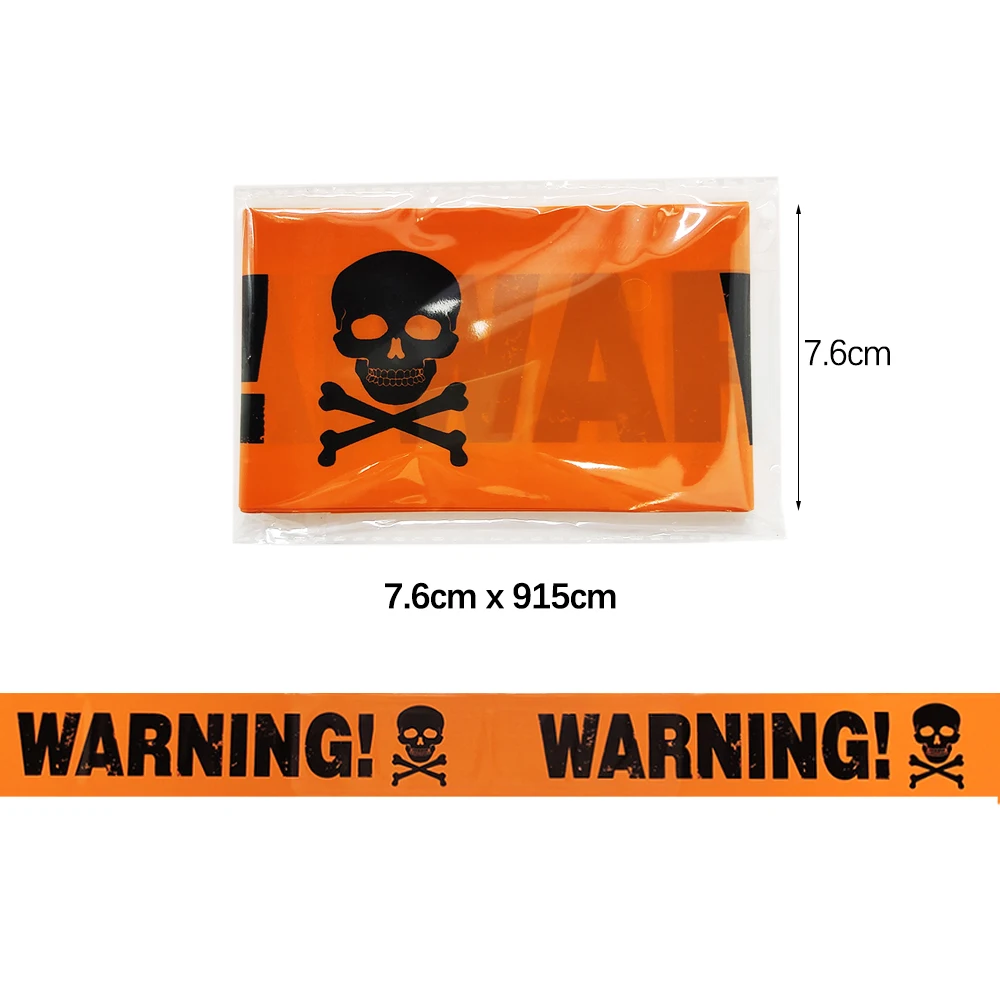 Halloween Decoration Warning Tape Signs Halloween Prop Window Party Danger Warning Line Halloween Decor Fright Tape Bundle Decor