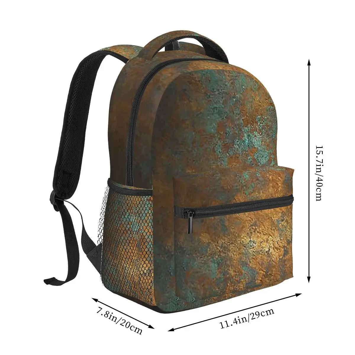 Oxidized Copper Backpacks Boys Girls Bookbag Children School Bags Cartoon Laptop Rucksack Shoulder Bag Large Capacity