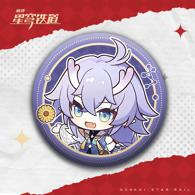 PCS-3 Game Honkai Star×Kiehl's Rail DanHeng-Imbibitor Lunae Cosplay Accessories Sets Anime BaiLu New Year Gift  3D Badge Card