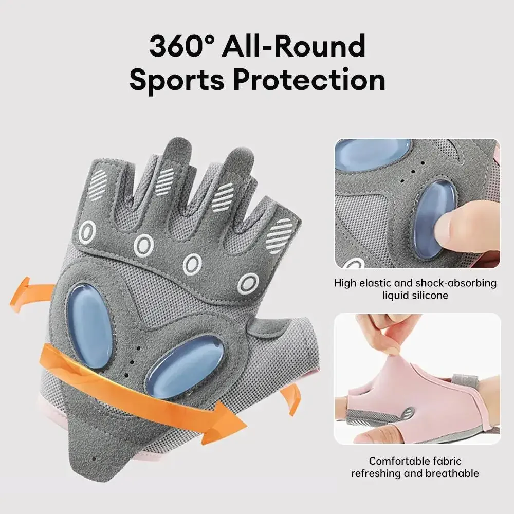 

1 Pair Non-slip Fitness Gloves - Outdoor Non-slip Workout Gloves,For Strength Training,Body Workout,Fitness And Sports