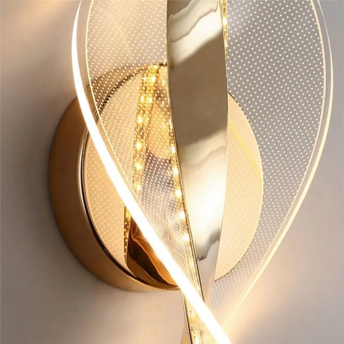 AA19 LED Wall Lamp for Home Decor, Acrylic Bedside Light for Living Room and Bedroom