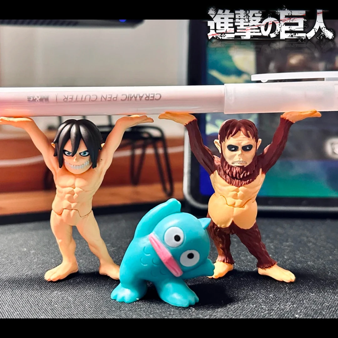 Figura de Anime attaque sur Titan de 6cm, figurine d'action d'Eren Jaeger, 5 uds., modèle de colección, decoración de habitación,