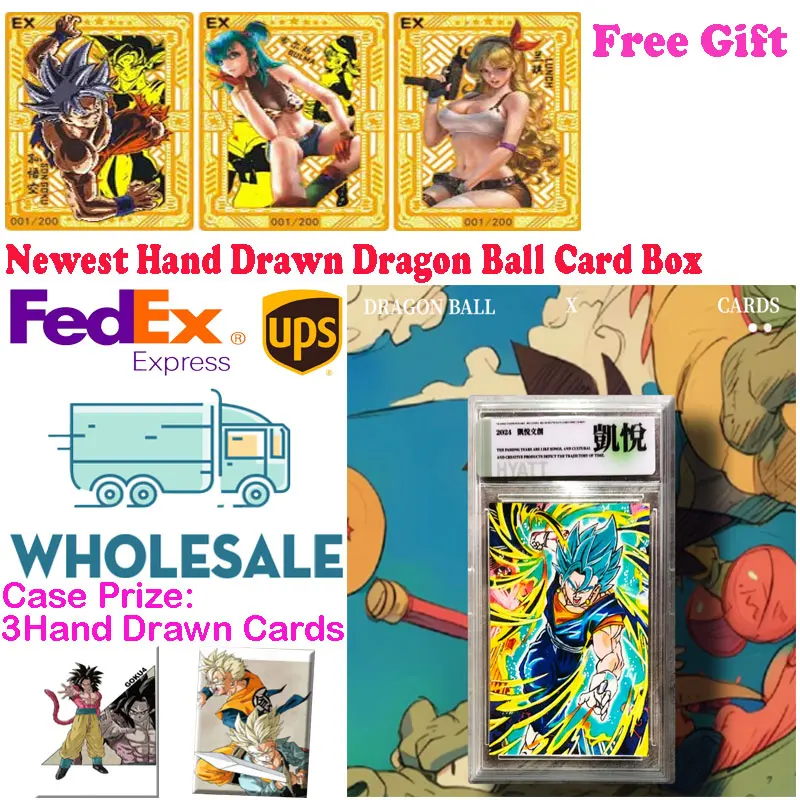 2024 Newest Kaiyue Dragon Ball Z Hand Drawn Collection Card Goku Kakarotto Booster Box ACG CCG TCG Hobbies Chrismas Gift