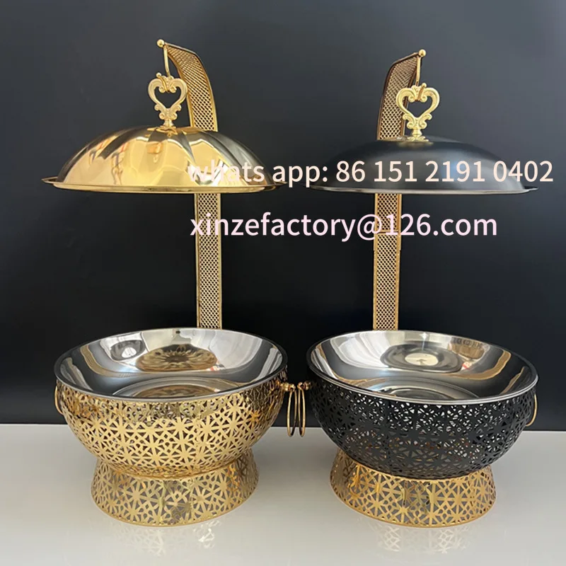 

Customizable Spot Stainless Steel Gold Hanging Stove Hotel Buffet Stove Wedding Event Buffy Stove