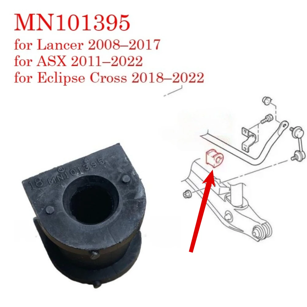 1 Pcs Rear Stabilizer Bar Rubber for Lancer 2008–2017 for ASX 2011–2022 for Eclipse Cross 2018–2022 MN101395