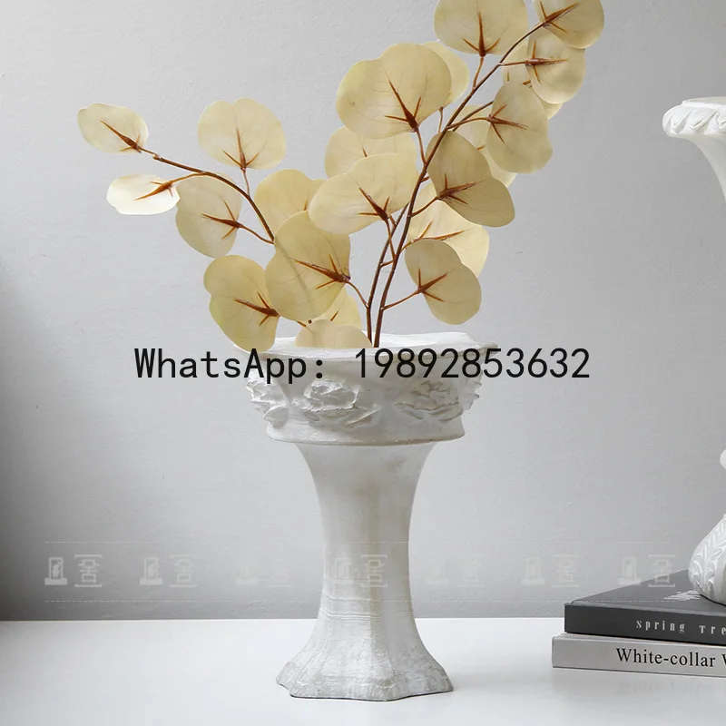 

PYJ medieval imitation jade flower ware villa high-end art housewarming vase ornament