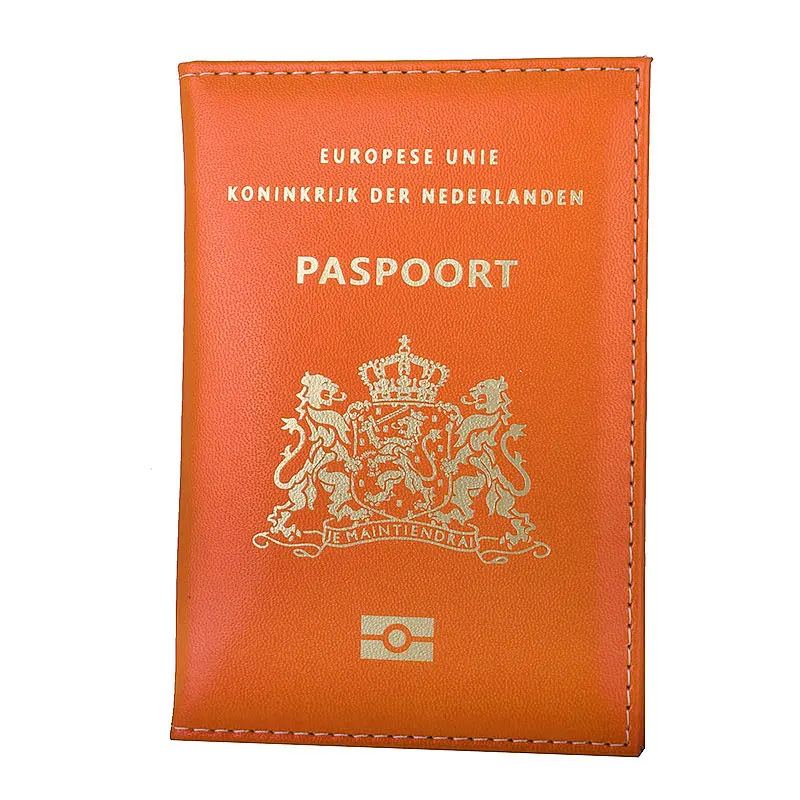 Leather Netherland Passport Cover Holder Bag for Dutch Holland Identification Case Travel Wallet Men Women Luxury Brand