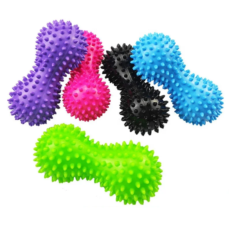 1Pc Peanut Massage Ball Colorful PVC Spiky Massage Ball Muscle Pain Stress Sensory Ball Foot Muscle Massager Relaxation