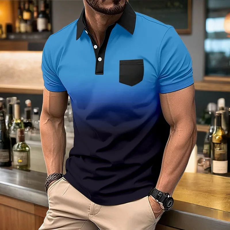 Polo Classique à Manches Courtes pour Homme, Haut Décontracté à lèvent, Surdimensionné L, Nouvelle Collection Été