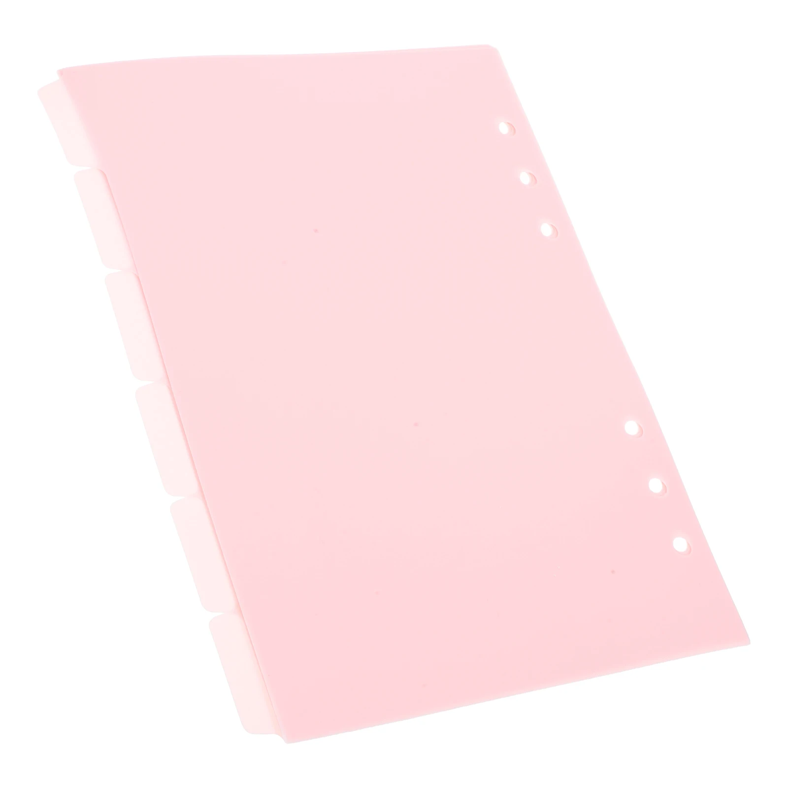 

6pcs Pink Binder Dividers A5 Notebook Separators PP Material Colored Page Markers for Books Manuals Reports