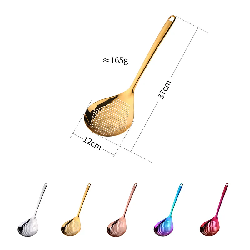 1PC Deep-Fried Dumpling Nooodle Spoon Kitchen Colander Spoon Colander Skimmer Oil Mesh Scoop Serving Food Filter Strainer Spoon view 6