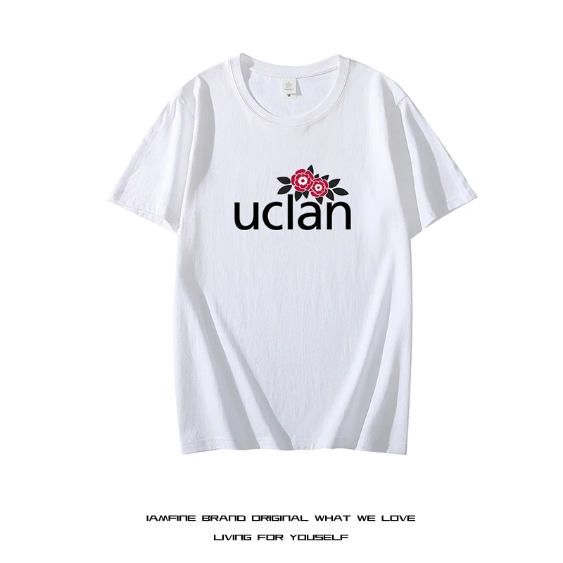 

UCLan Memorial летние хлопковые футболки мужские простые эластичные однотонные новые топы с круглым вырезом одежда повседневная футболка мужская уличная футболка