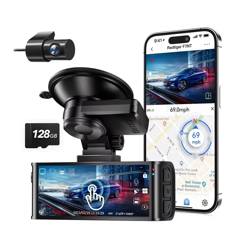 

Redtiger Dealer F7N-Touch 4K+1080P Dual Dvr Review Wifi Remote Control Touch Screen Front and Back Dash Cam Camera