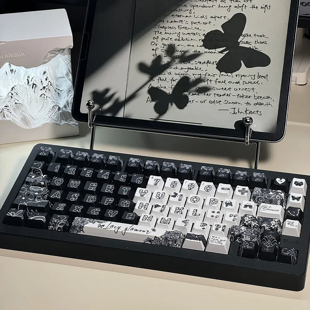 

Original High Lace Theme Keycaps Sublimation PBT Adapted 61/68/75/87 wooting Mechanical Keyboard