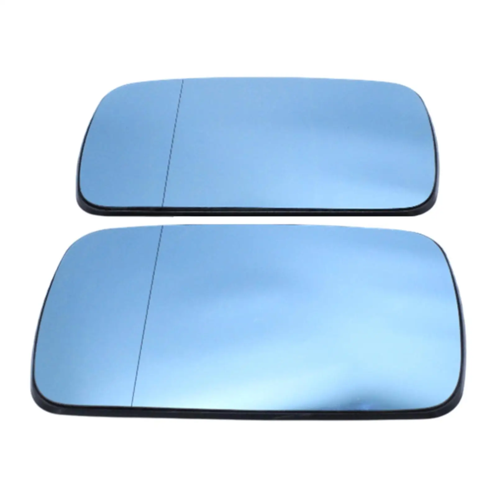 2x Heated Glass Mirror Glass Assembly Maintenance Garage Auto Component with Backing Plate for B5 Series E39 1995-2000