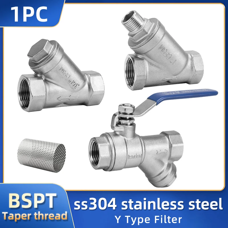 304 stainless steel internal thread filter Stainless steel thread Y-shaped filter filter valve 1/2 3/4 1” 1-1/4 1-1/2 2“