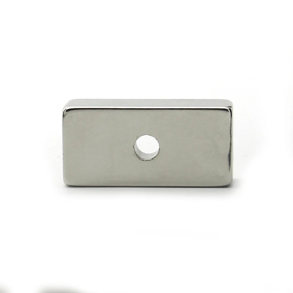 1-20pcs 40x20x10mm hole:5mm Super Strong Countersunk Block Neodymium Magnet Rare Earth Strong Magnet