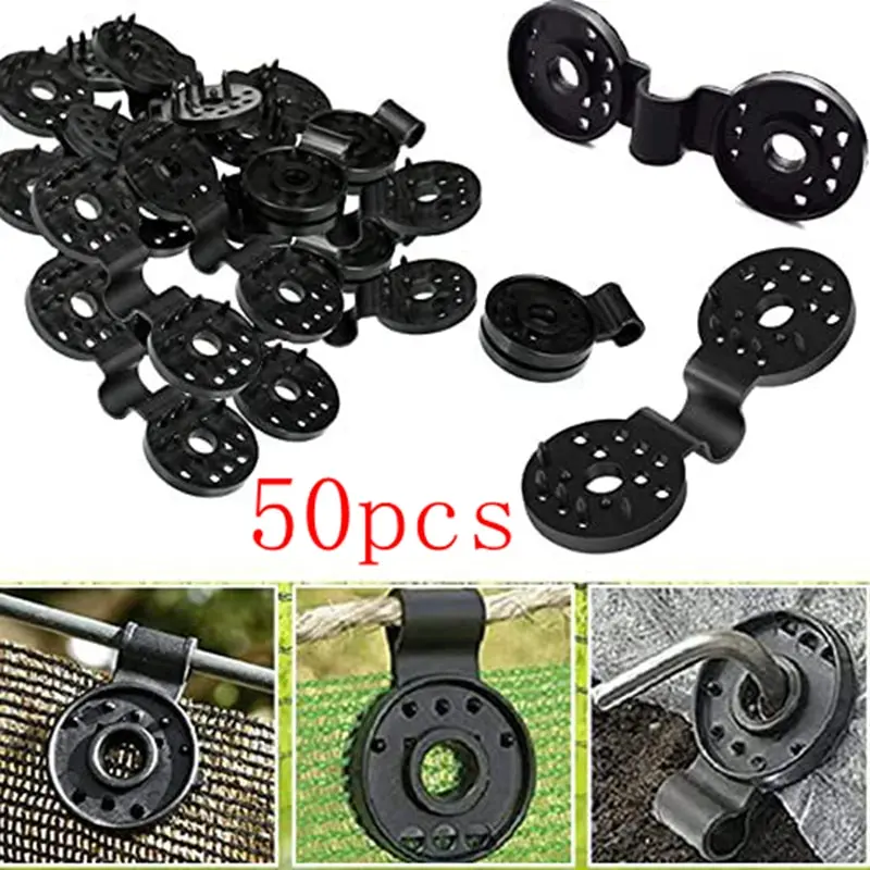 50 pçs sombra pano clipes sombra tecido braçadeiras ilhós para rede malha capa protetor solar tecido no jardim quintal estufa fixador