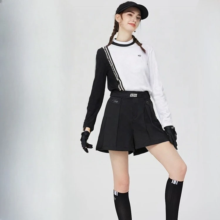 

Sporty Chic Golf Top, Women's Korean Style Long Sleeve, 4-Way Stretch & Quick-Dry for Dynamic Movement