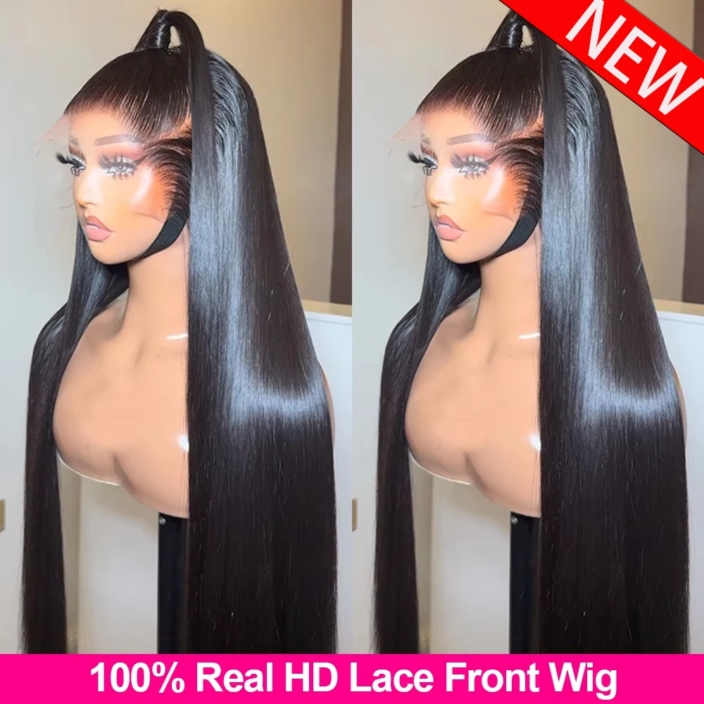 7x7 Invisible HD Lace Front Wig 100% Human Hair Wig 400 Density Super Double Drawn Bone Straight 6x6 HD Lace Wig Preplucked Hair