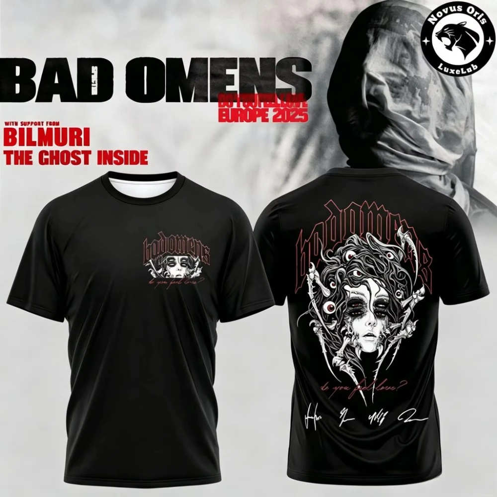 Bad Omens Do You Feel Love 2026 North American Tour T-Shirt Men Women Front Back Metal Band Print Casual Street Tops Outfit