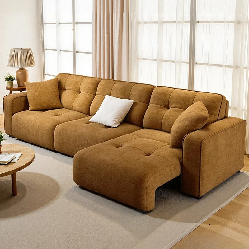 

Modern simple electric multi-functional sofa bed living room size retractable straight row