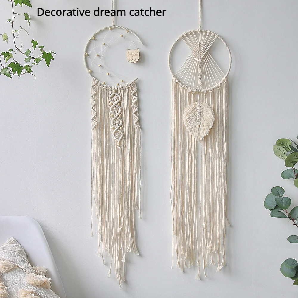 

Bohemian Cotton Rope Woven Lacework Dream Catcher Home Ornament Wedding Decoration Girlfriend Gift Wind Chimes Owl Dreamcatchers