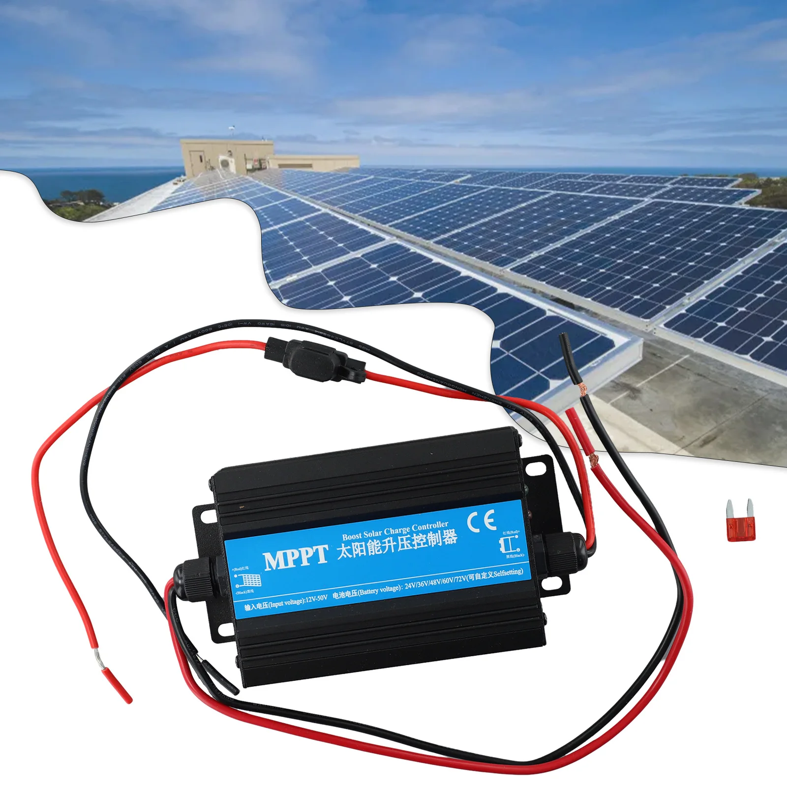 for MPPT Controller for Solar Charge Solar Booster Controller LED Displays Comprehensive Protection Adjustability 24 72V