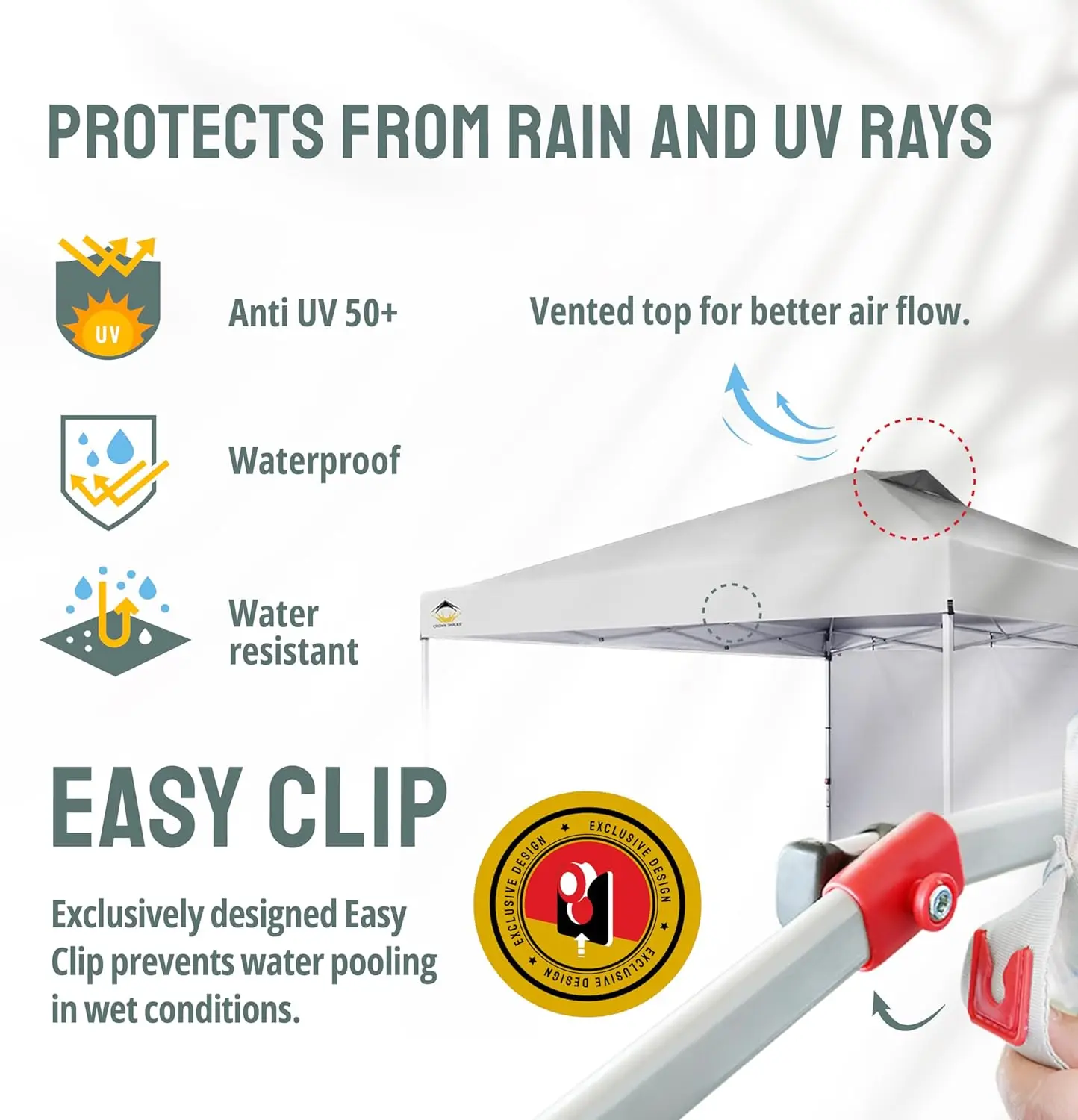 12x12 Pop Up Canopy Tent Instant Commercial with 150D Silver Coated Fabric Including 1 Removable Sidewall, 4 Ropes, 8 Stakes, We