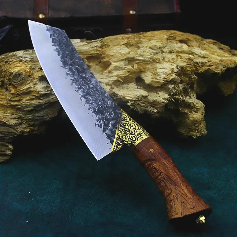 Longquan hand-forged sharp boning knife fish knife ghost hand-made kitchen knife sharp chef  straight outdoor