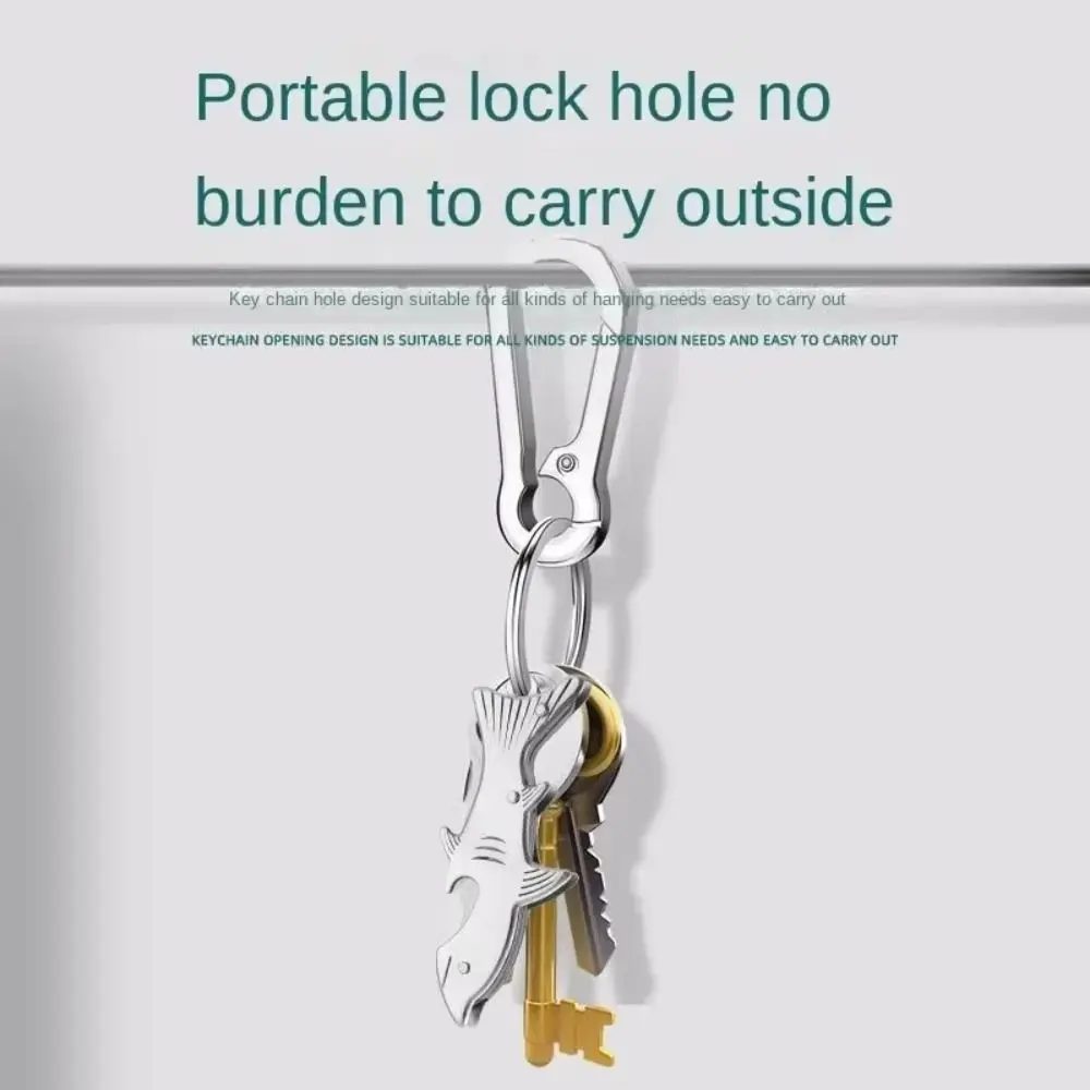 Stainless Steel Portable Folding Cutter Keychain Shark Shaped Tooth Crochet Fruit Cutter Colorful Safe Pocket Cutter Home