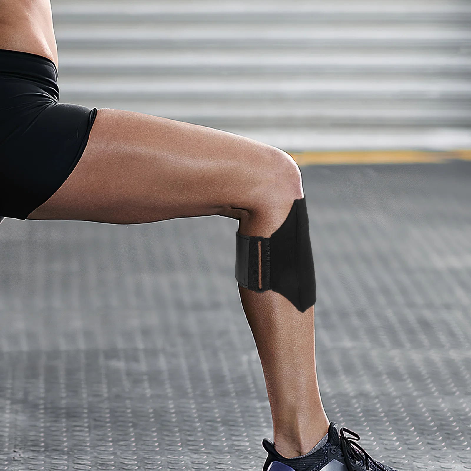 1 قطعة قابل للتعديل الشريط الرياضة حقيبة النايلون الساق الحقيبة للهاتف المحفظة مفاتيح مريحة تناسب الجري الصالة الرياضية السفر في الهواء الطلق الساق الحقيبة