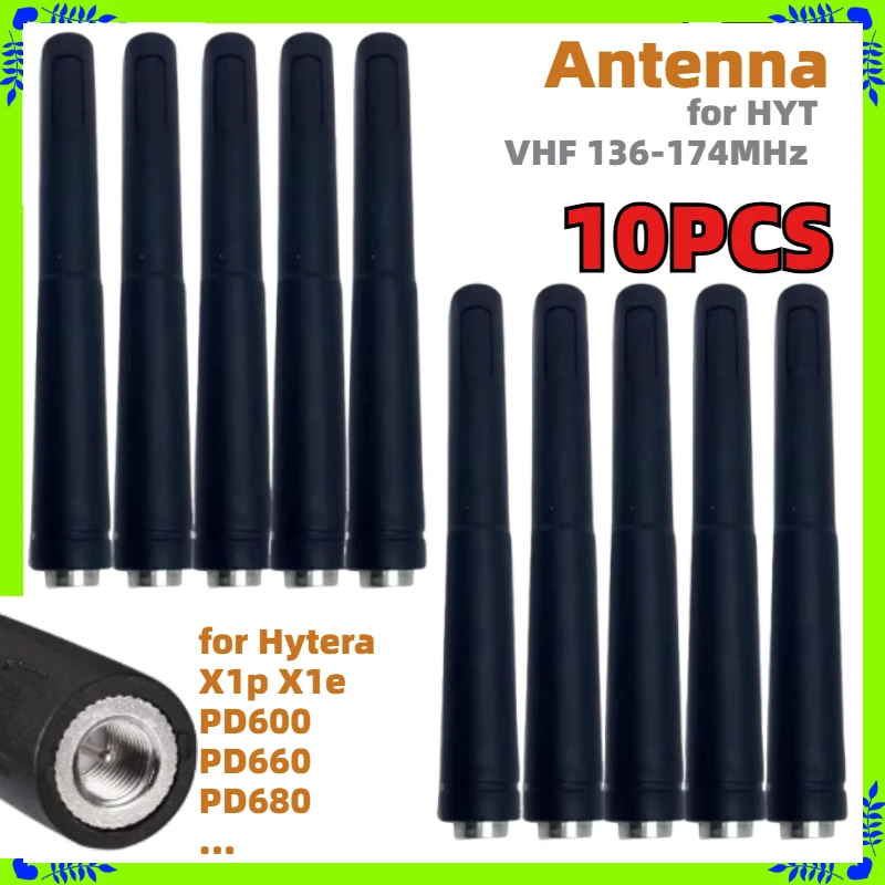 

10pcs 9cm VHF 136-174MHz SMA Male Antenna for HYT Hytera X1p X1e PD600 PD660 PD680 PD685 PD665 PD605 PD682 PD662 PD602 Radio