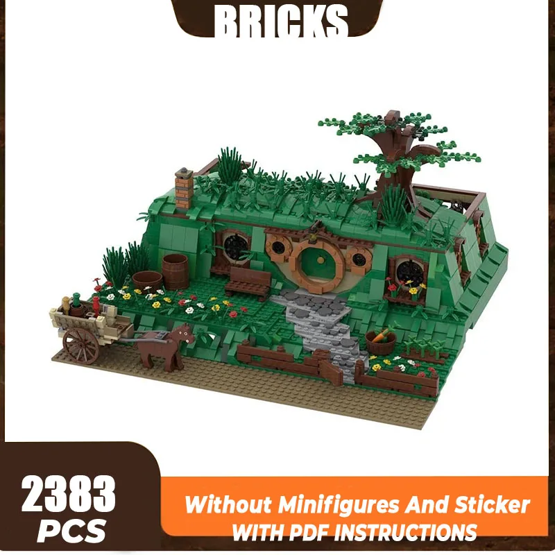 Magical Rings Movie Scene Moc Building Blocks Bag End House Model Technology Bricks DIY Assembly Street View Toys Children Gifts